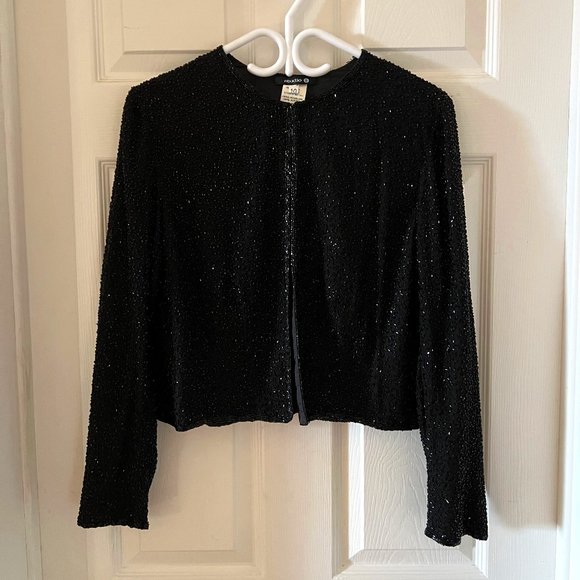 Formal Beaded Dress Jacket - Picture 3 of 13